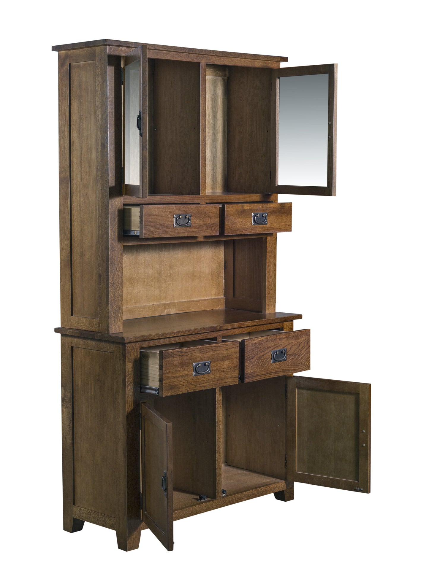 Mission 4 Door & 4 Drawer China Cabinet - Walnut - 42"W