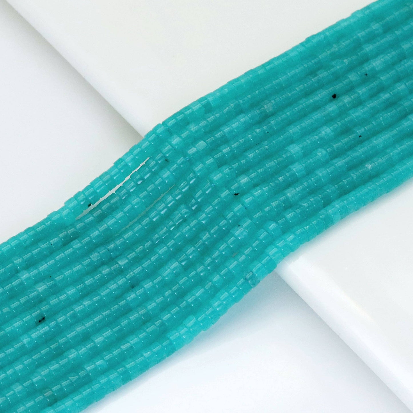 Amazonite Jade Smooth Heishi Beads, Sku#U1826
