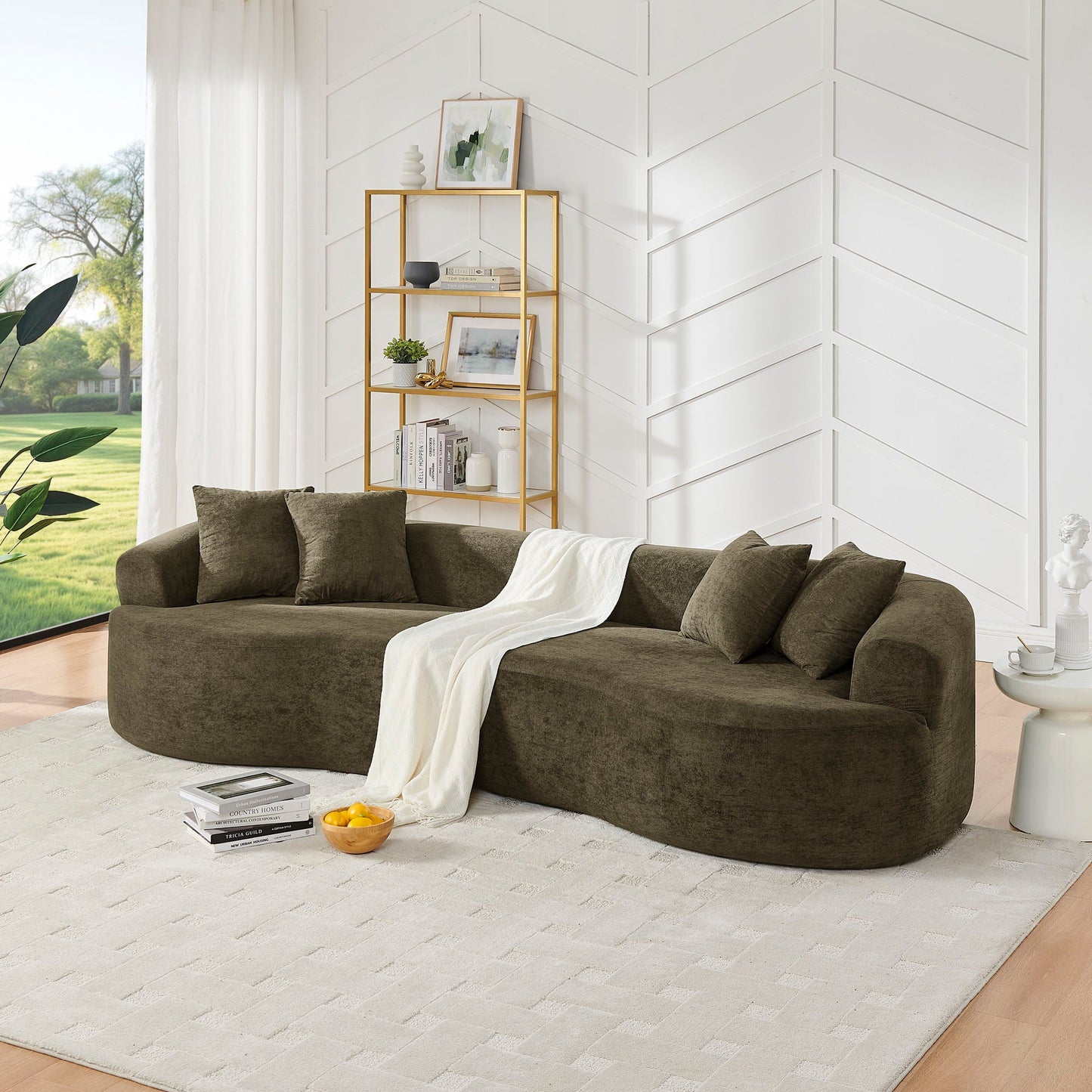 4 Seater Curved Cloud Sectional Sofa