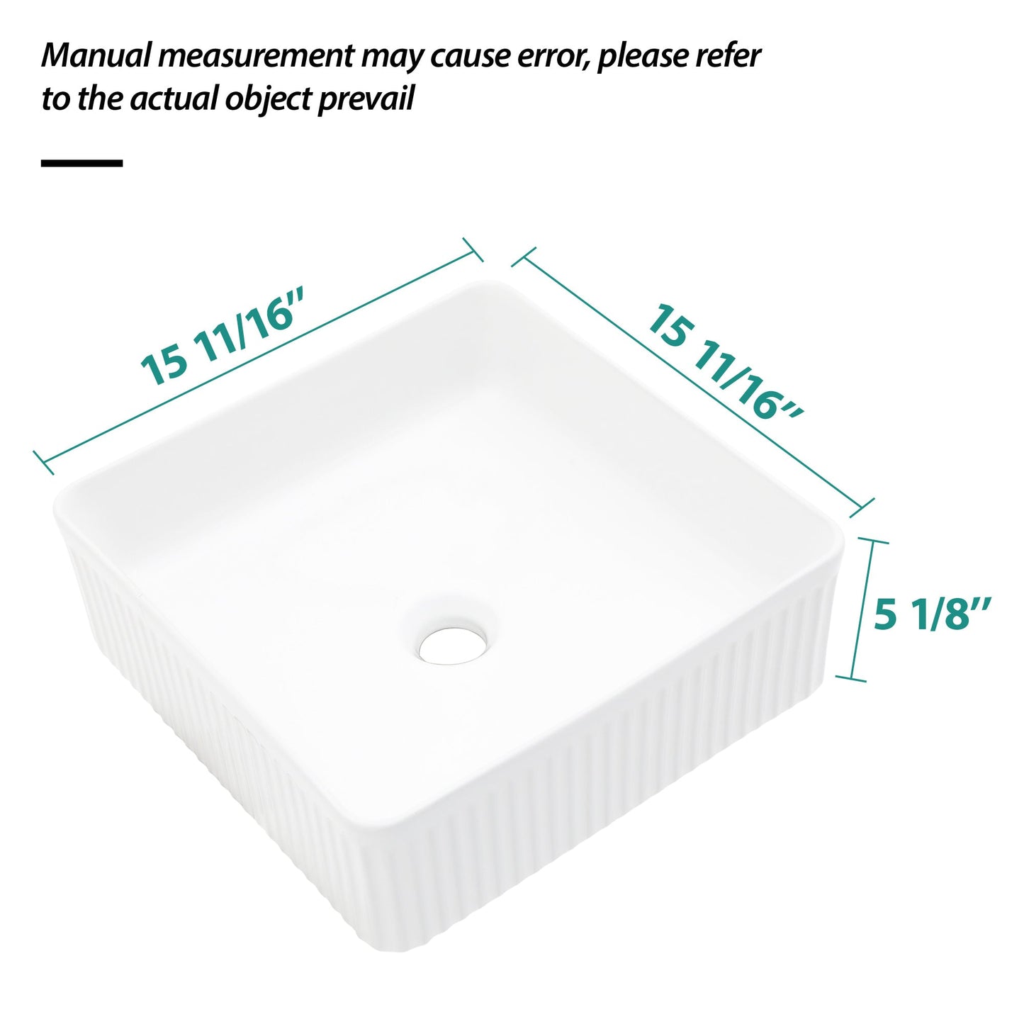 15.69"x15.69" Modern Bathroom Vessel Sink