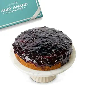 Andy Anand Sugar-Free Blueberry Cake, 9-Inch, 2.8 lb – Handcrafted, Moist & Delicious, Diabetic-Friendly, No Preservatives, Birthday Gift
