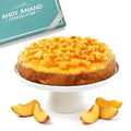 Andy Anand Sugar-Free Peach Cake, 9-Inch, 2 lb – Juicy & Moist, Real Peach Fruit, Diabetic-Friendly, Fluffy Homemade-Style Birthday Gift Box