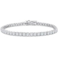 4.20 Ct Round Cut Diamond Tennis Bracelet 14K White Gold Lab-Grown 6.25 Inch