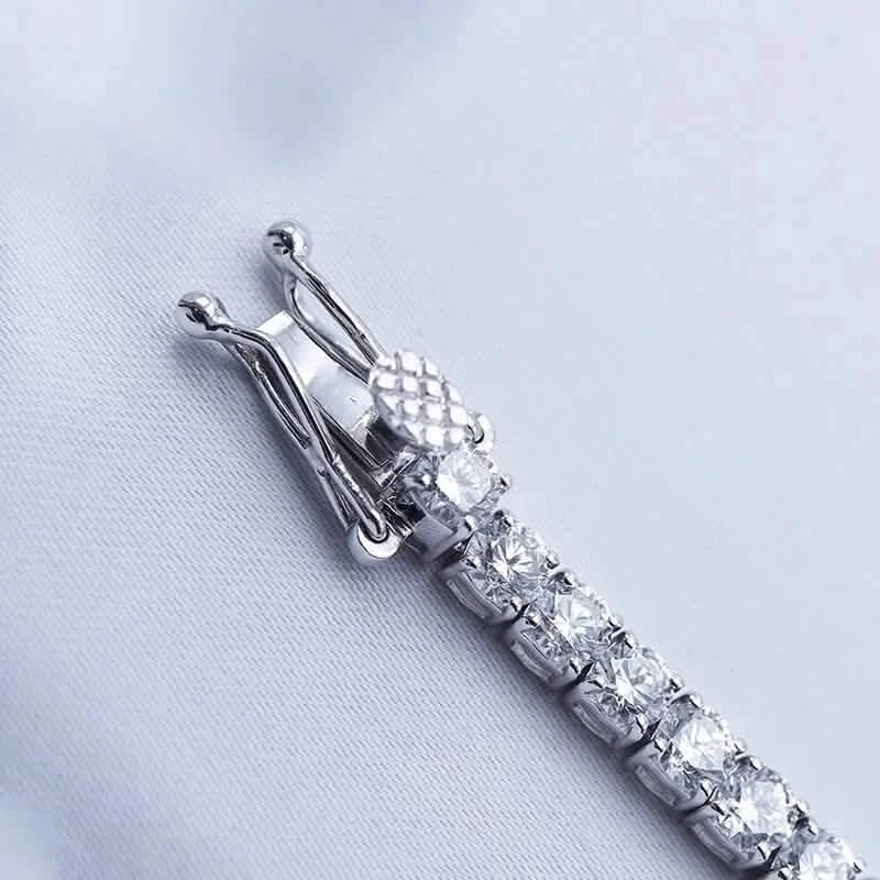 4.20 Ct Round Cut Diamond Tennis Bracelet 14K White Gold Lab-Grown 6.25 Inch