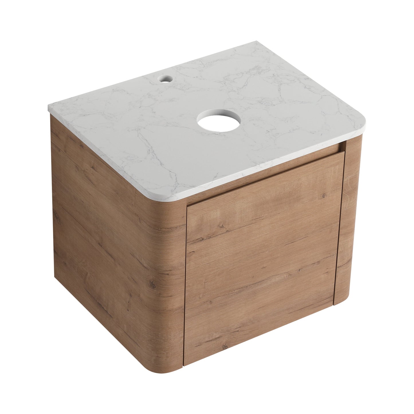 24" Wall-Mounted Bathroom Vanity & 1-Soft-Close Door