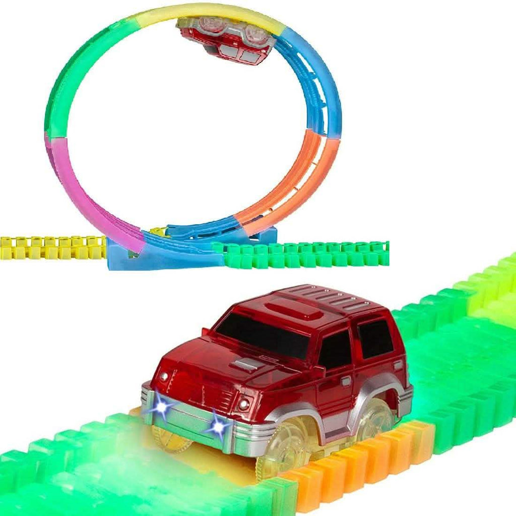 425-Piece: Mega Galaxy Flex-Track Glow Track with 2 Electric LED Light Cars