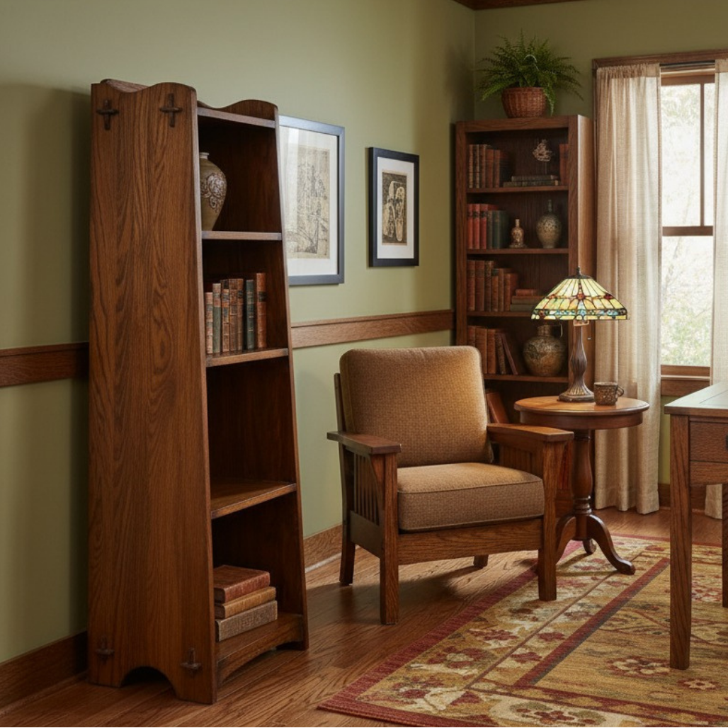 Arts & Crafts Pyramidal Bookcase