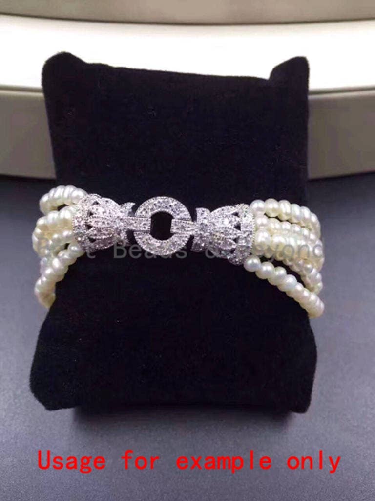 CZ Clear Micro Paved Fold Over Buckle Clasp/Buckle Interlock