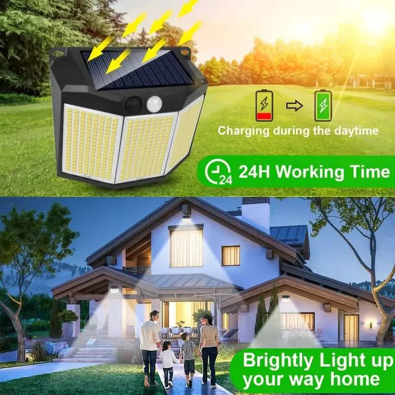 432 LED Solar Garden Wall Lights