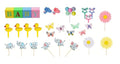 Oasis Supply, Baby Shower, Kit Décoration de Gâteau "Bienvenue Bébé", Ensemble Deluxe 30 pièces, Incluant Blocs "B A B Y"