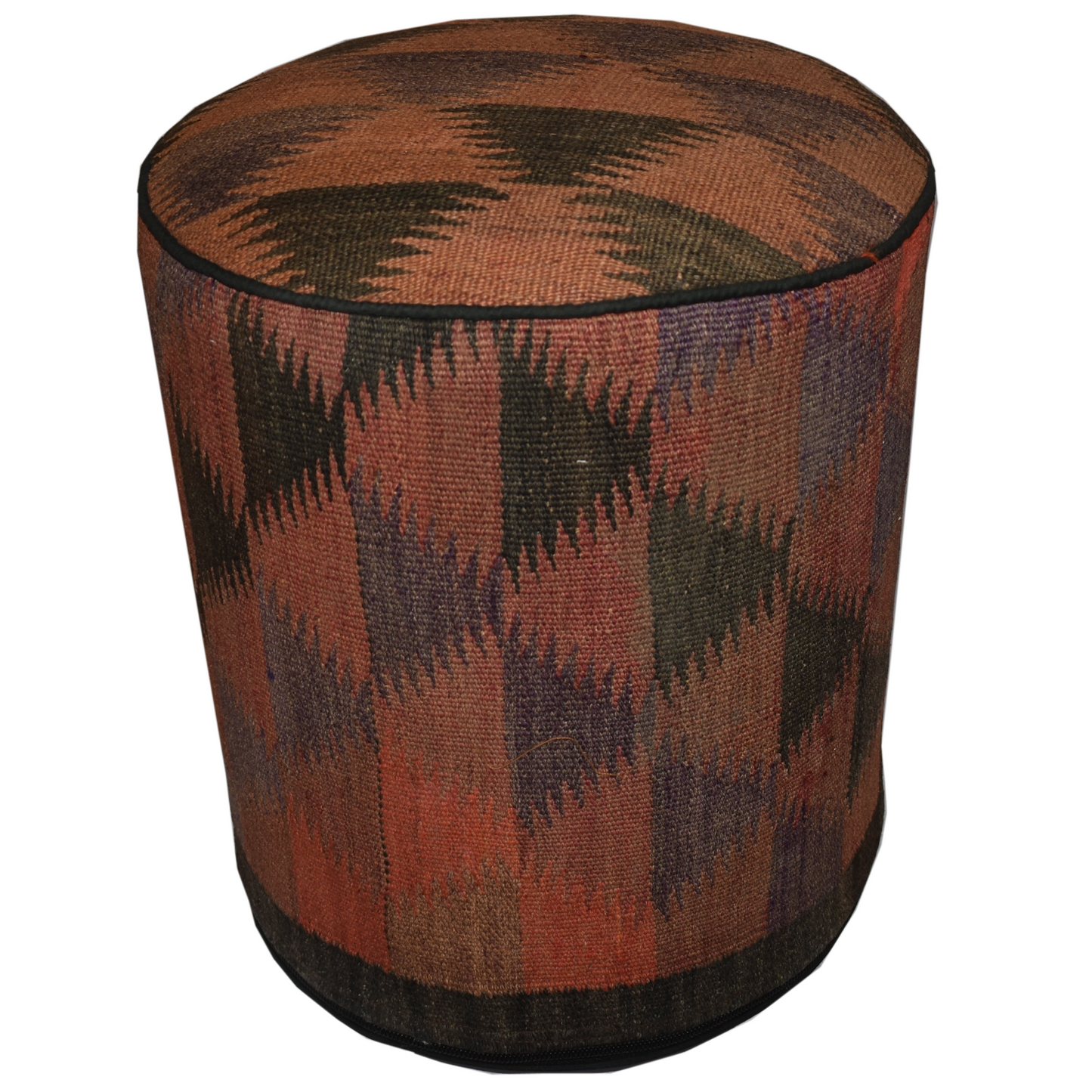 One of a Kind Kilim Rug Pouf Ottoman foot stool - #43