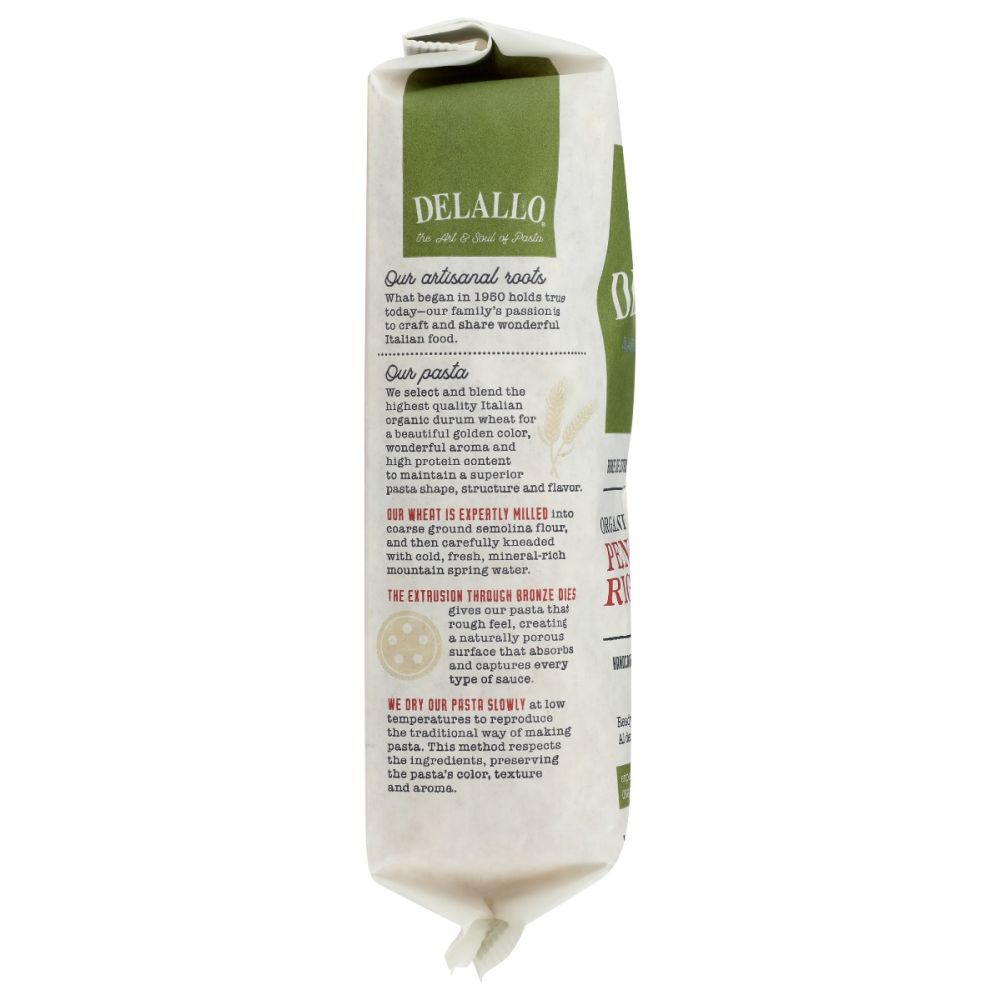 DELALLO: Pasta Semolina Penne Rigati Org, 16 oz