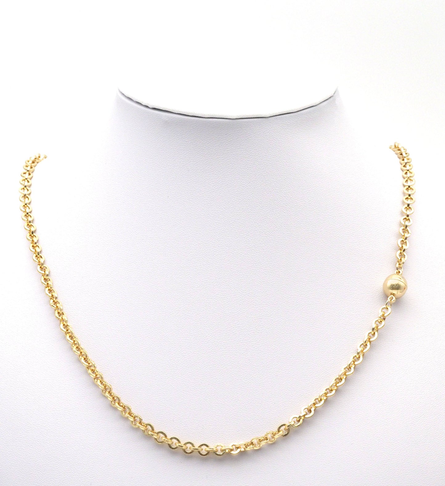 Gold Round Ball Magnetic Clasp, Sku#ZX116