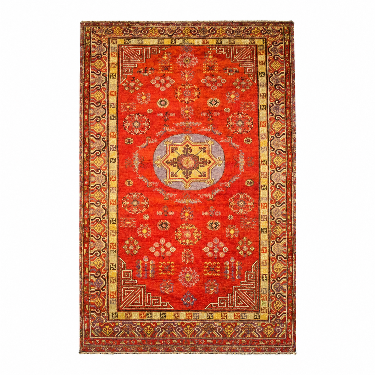 Antique Khotan Samarkand Rug, circa 1910's, 7' x 13' 5"
