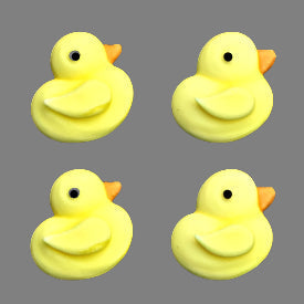 Edible Tiny Baby Ducks - Yellow - Size: 7/8" - Royal Icing Decorations