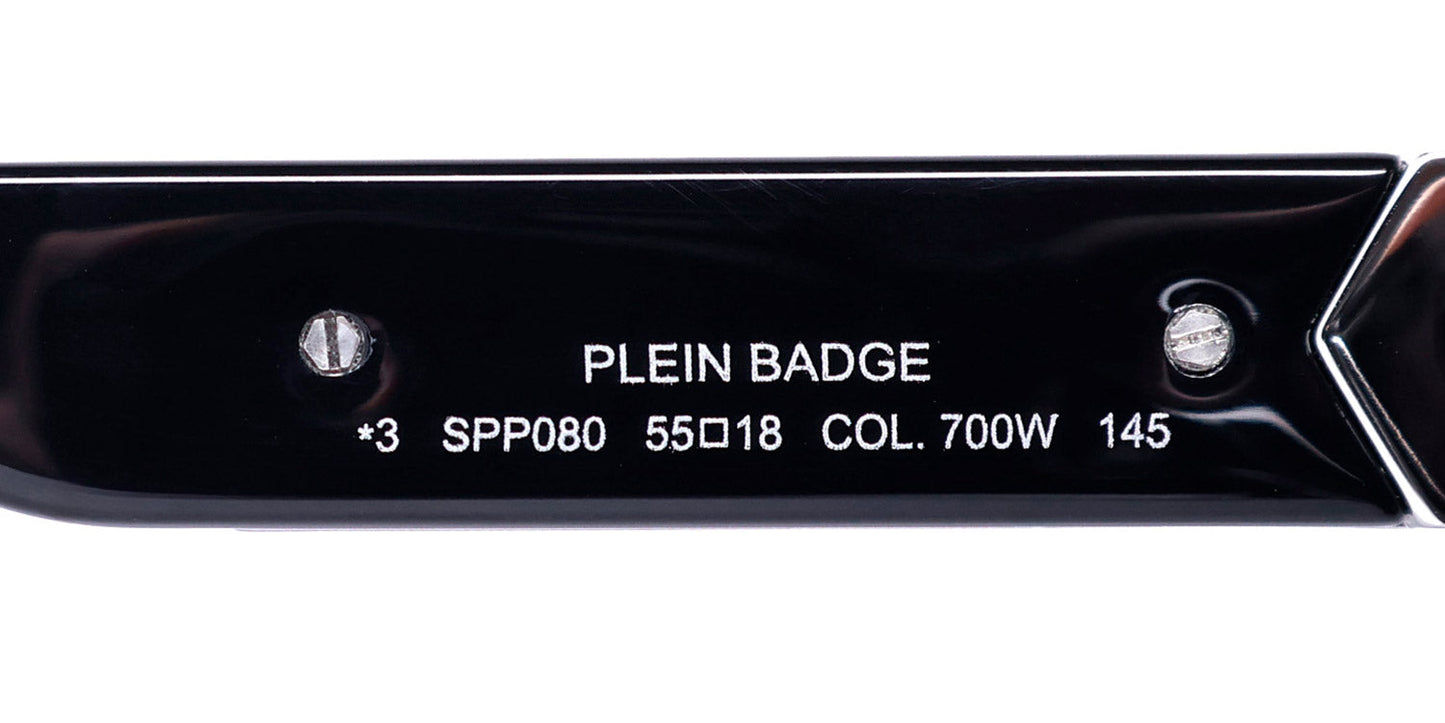 Philipp Plein Spp080 Plein Badge 23kt Gp Sunglasses