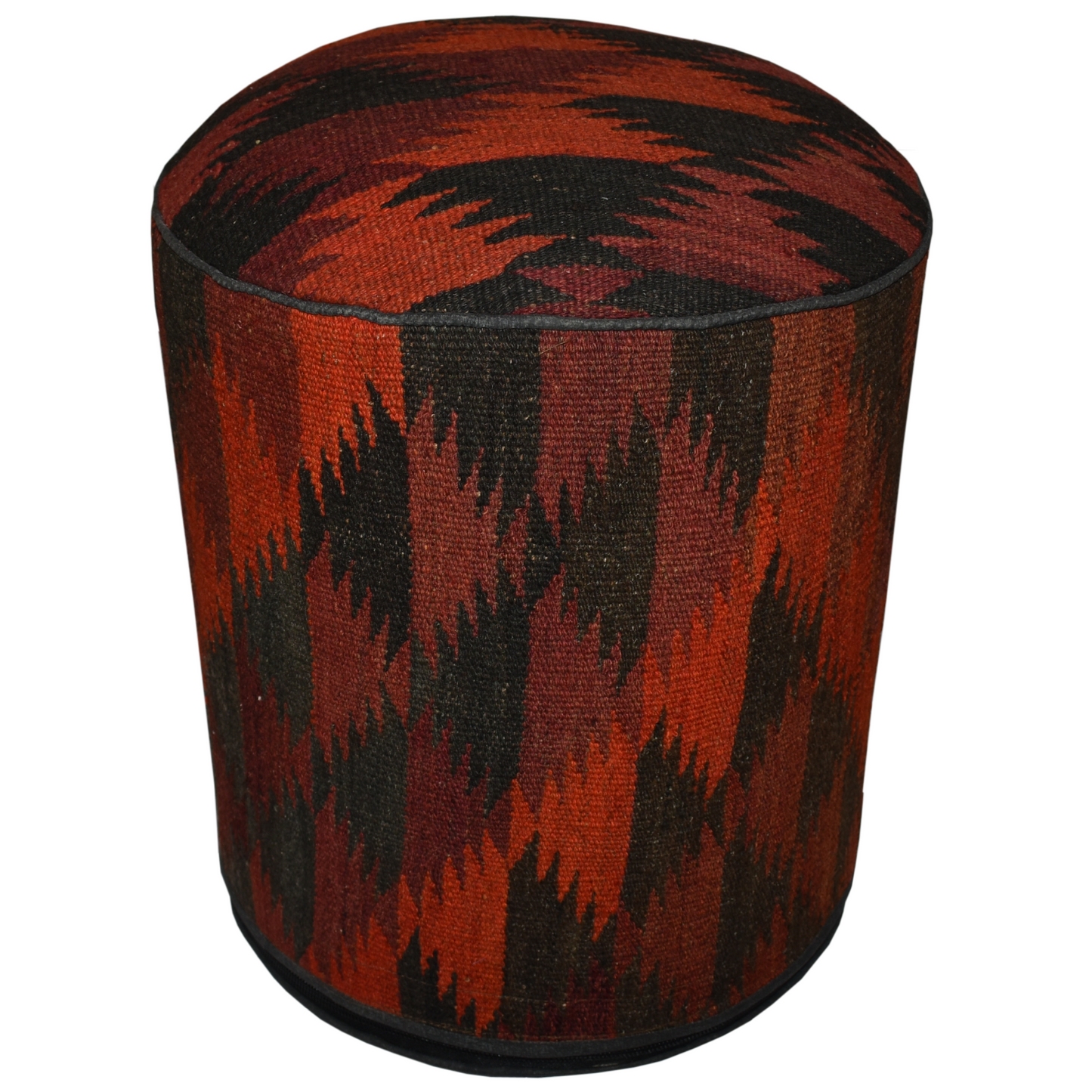 One of a Kind Kilim Rug Pouf Ottoman foot stool - #44