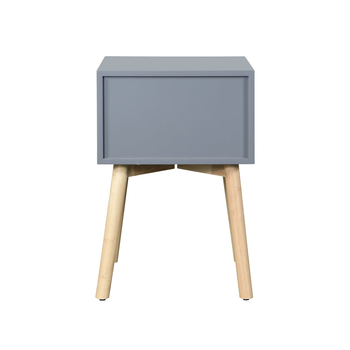 Mid-Century Modern Side Table with 2 Drawers