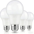 4-Pack A19 LED Light Bulbs, 60W Equivalent, Soft White or Cool Daylight, E26 Base, Non-Dimmable