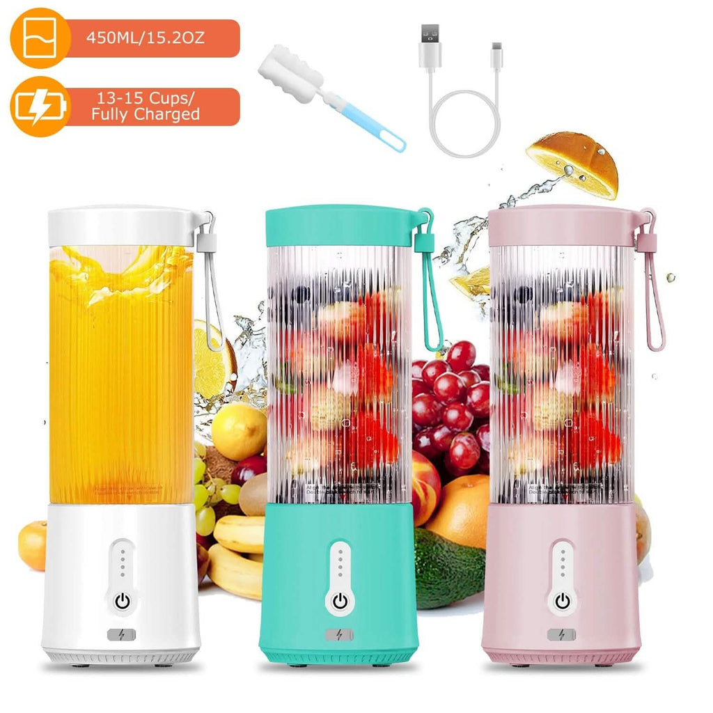 450ml 充電式フルーツブレンダー 6枚刃