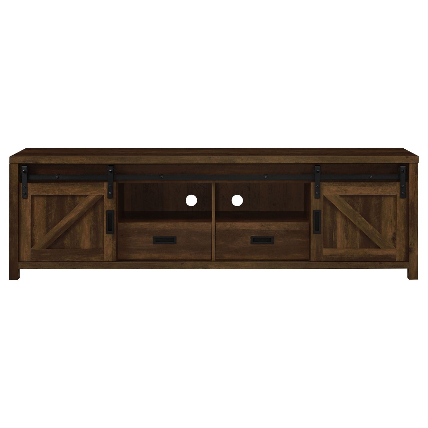 Madra 2-door Engineered Wood 79-inch TV Stand Dark Pine