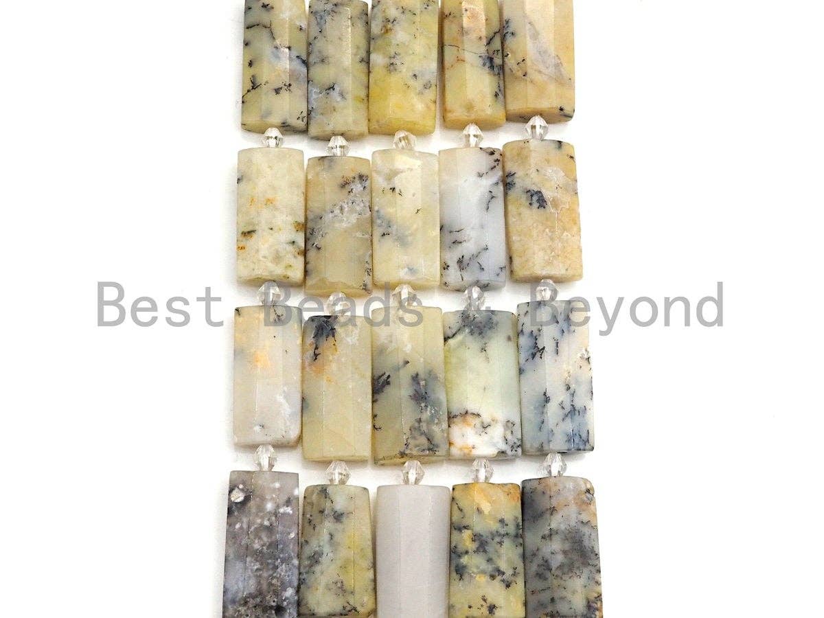High Quality Natural Dentric White Opal  Pillow Shape Beads,  White Opal Beads, 13x26mm, sku#U686