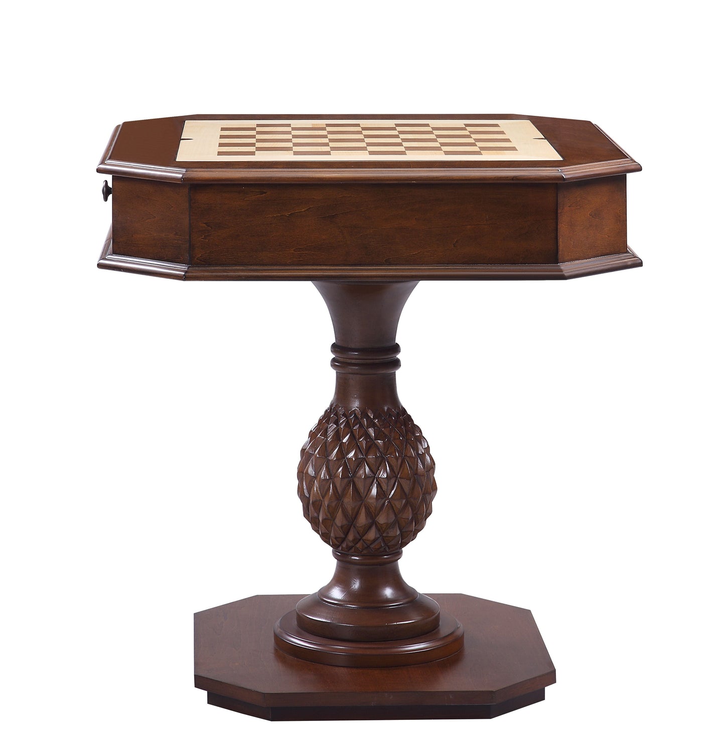 Bishop II Cherry Finish Reversible Chess Checker Game Table