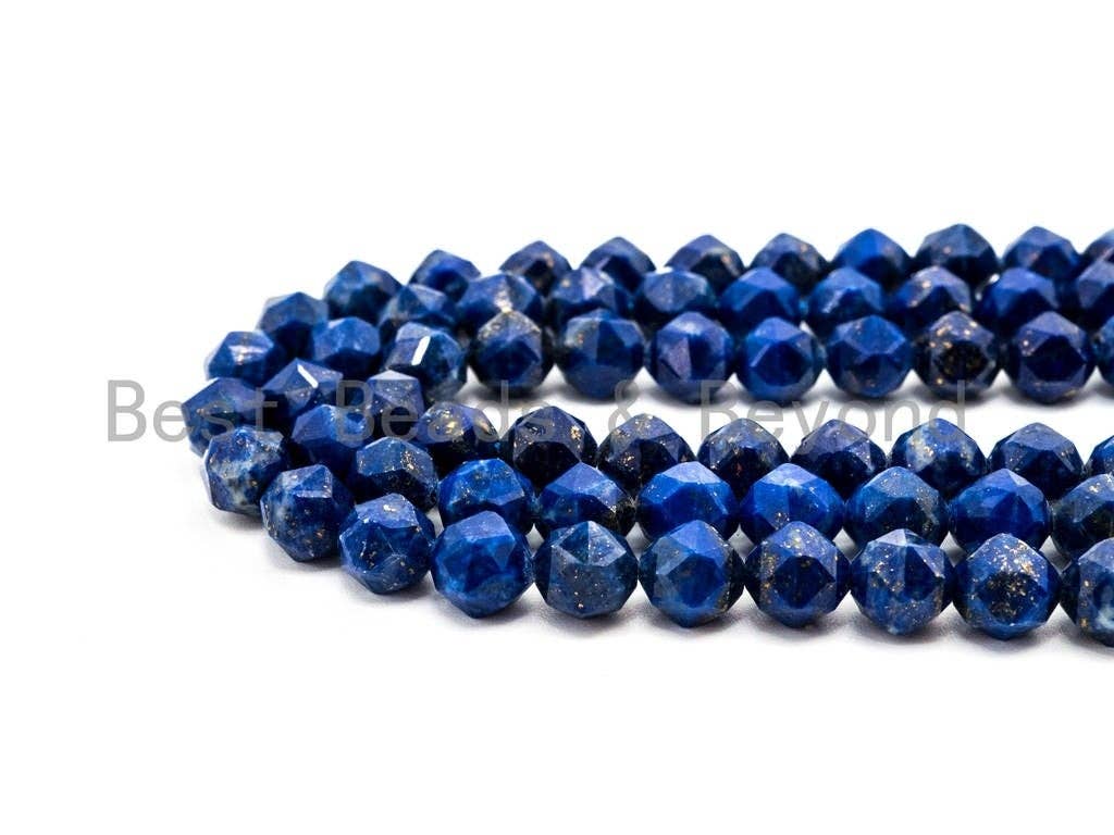 High Quality Natural Lapis Faceted Round Beads, 6mm/8mm/10mm/12mm beads, Lapis Gemstone Beads, 15.5inch strand, SKU#U90