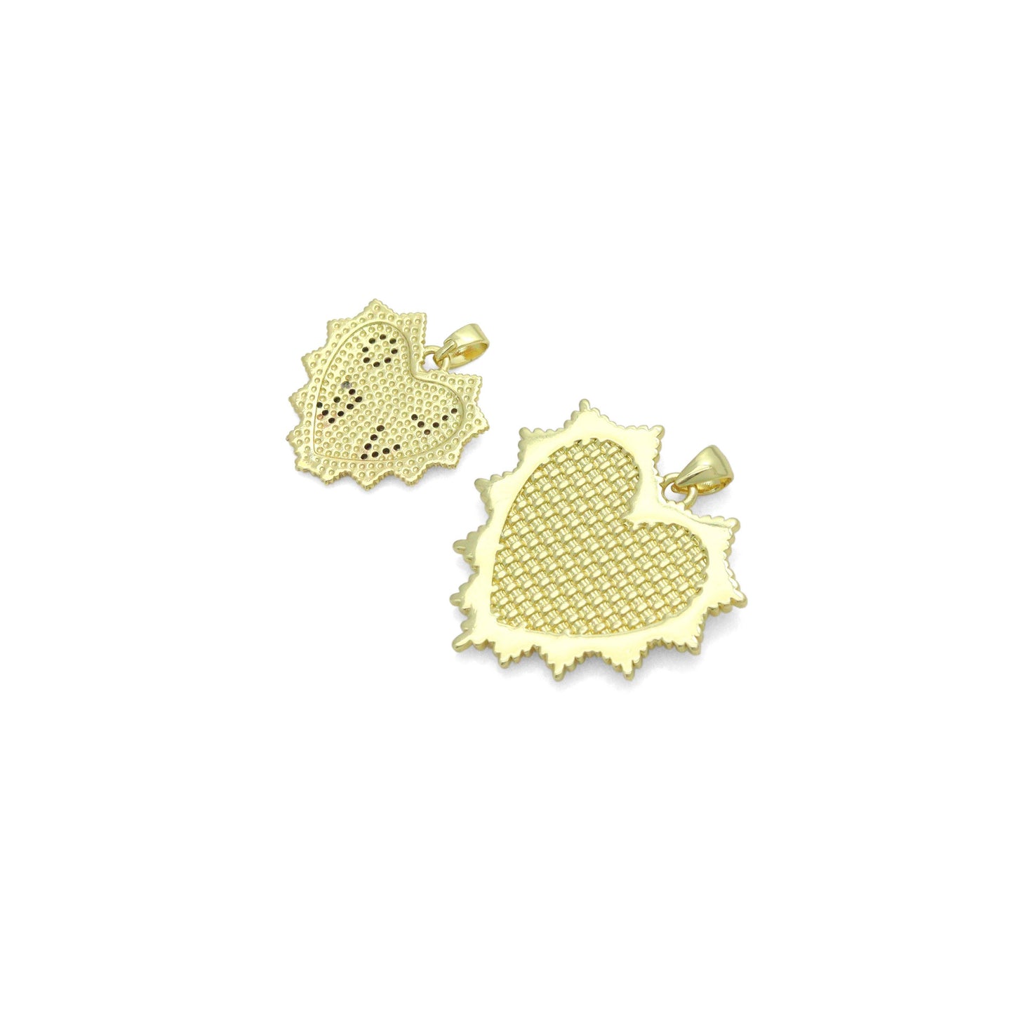 CZ Love Star Heart Charm Pendant, Sku#LX792