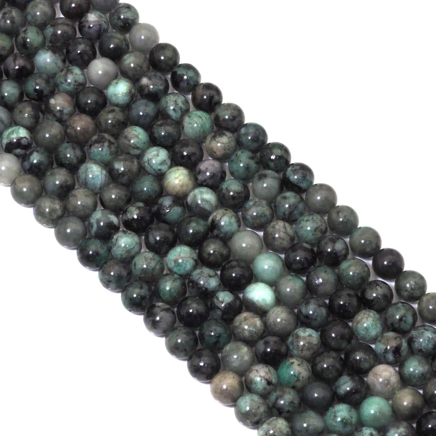 Genuine Emerald Round Smooth Beads, 6mm/8mm/10mm, Sku#U1498C