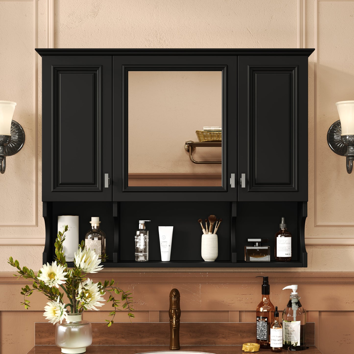 35'' x 28'' Wall Mounted Bathroom Medicine Cabinet