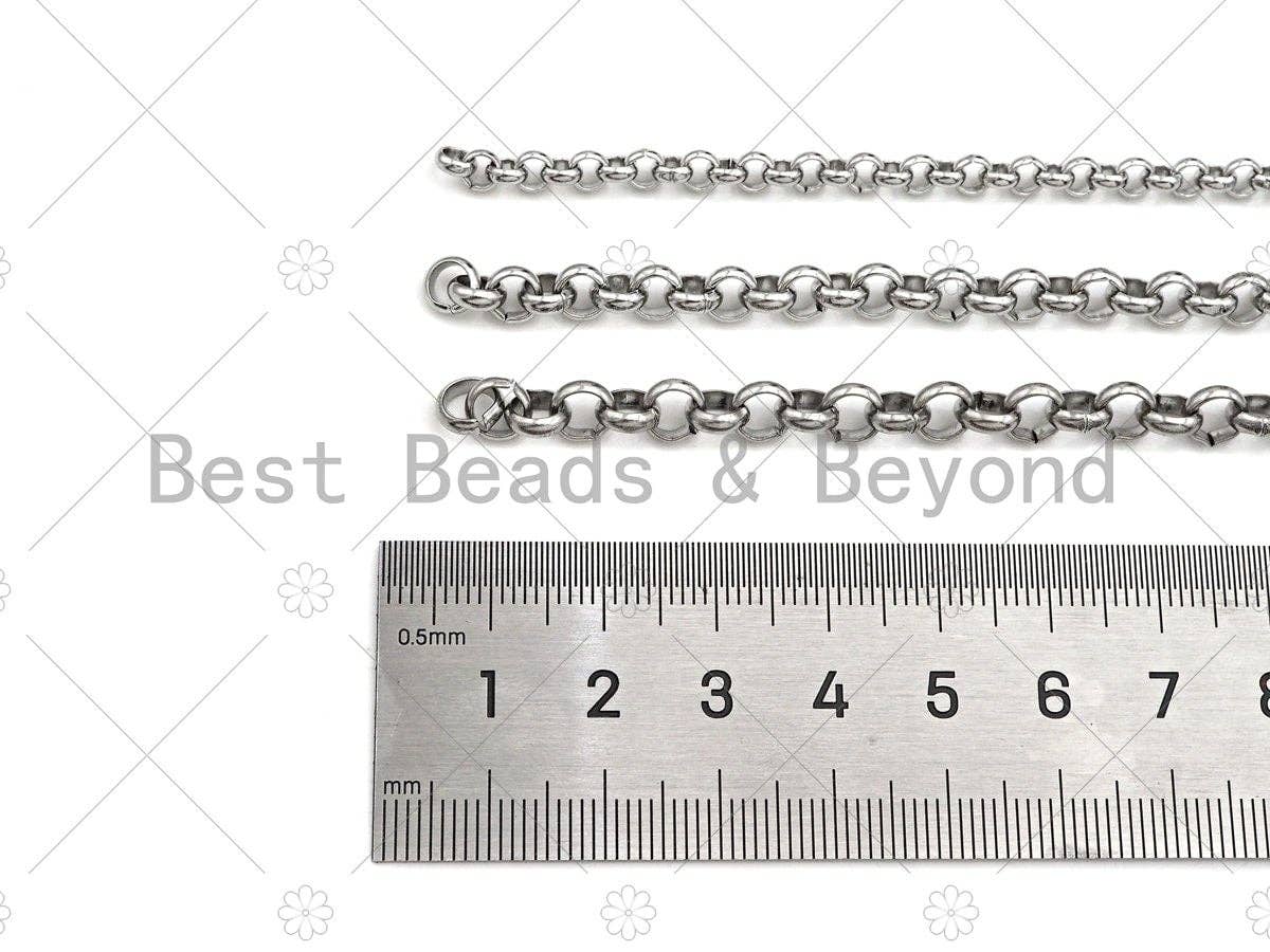 High Quality 4mm/5mm/6mm Stainless Steel Rolo Chain by Yard,