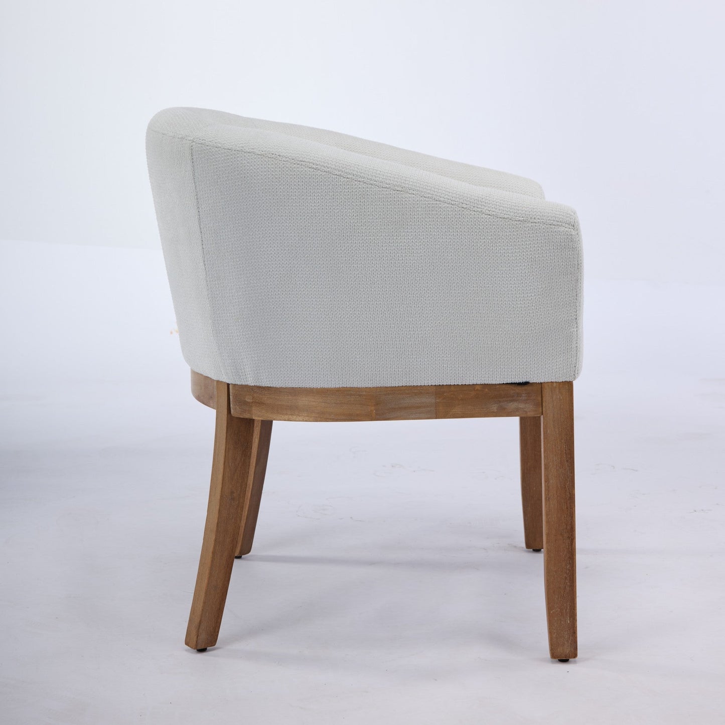 Mid Century Modern Upholstered Barrel Dining Chairs