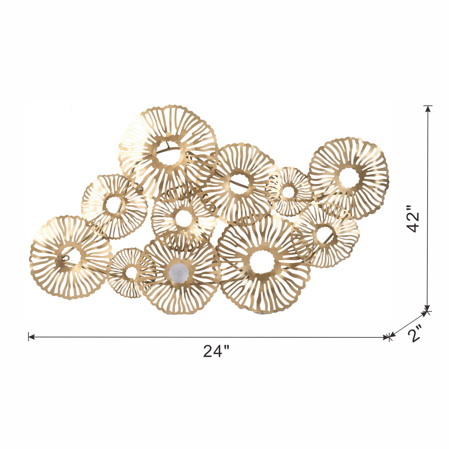 24-Inch Gold Coral-Inspired Wall Décor