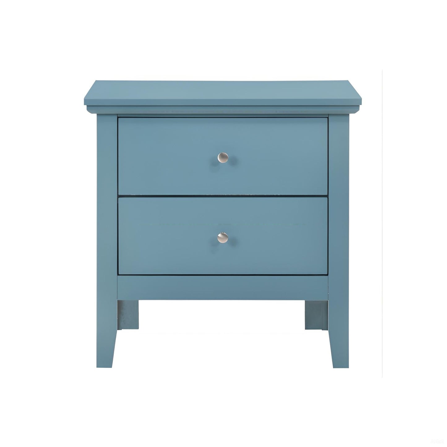 Teal Elegance Nightstand With Drawers
