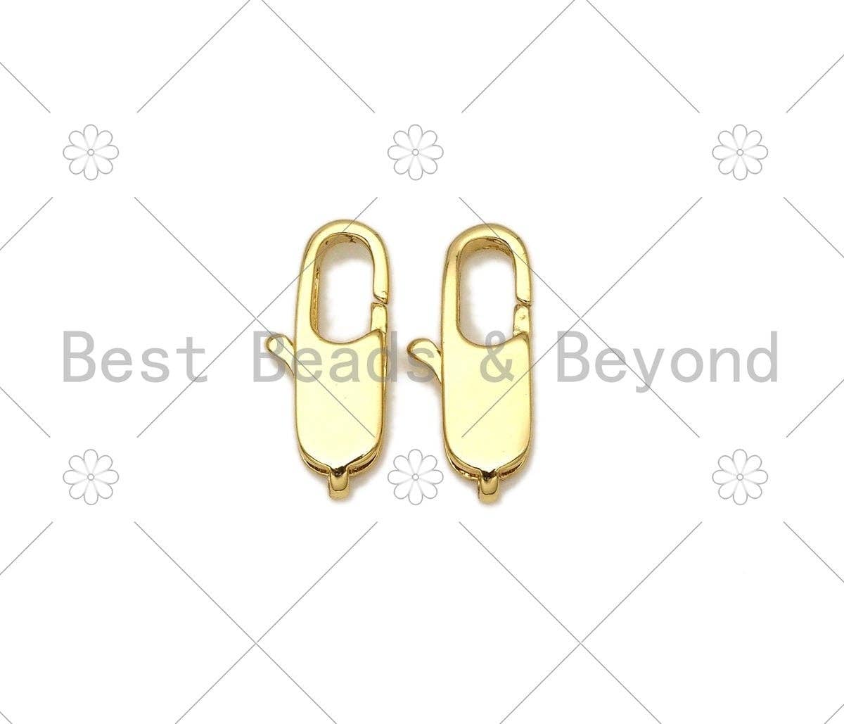 High Quality Oval Lobster Claw Clasp, 18k Gold Filled Simple Lobster Claw Clasp, Lobster Claw,Wholesale Lobster Claw, 6x20mm,Sku#LK445