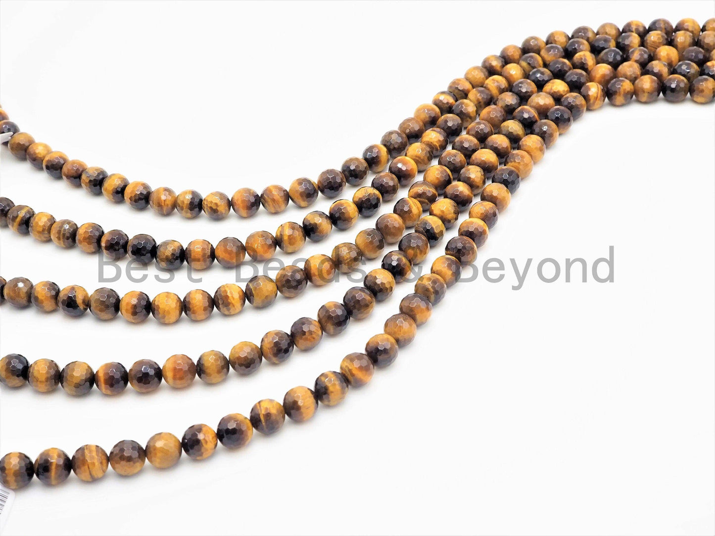 High Quality Natural Yellow Gold Tiger Eye Round Faceted Beads,sku#U350
