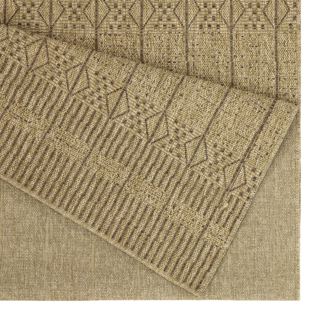 Earth GC_NTL1009 Jute/Mocha 5 ft. 3 in. x 7 ft. 3 in. Indoor/Outdoor Area Rug