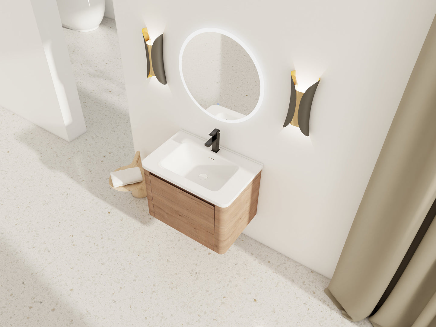 28'' Wall-Mounted Bathroom Vanity
