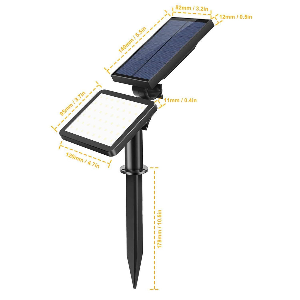 Projecteur solaire extérieur 48 LED