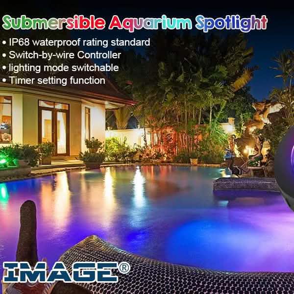 Projecteur sous-marin étanche 48 LED, Lampe submersible