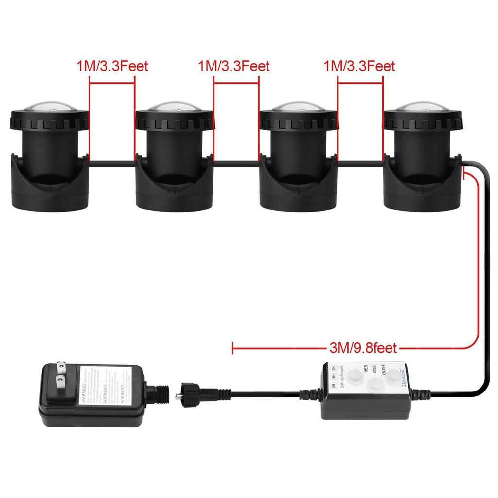 Projecteur sous-marin étanche 48 LED, Lampe submersible