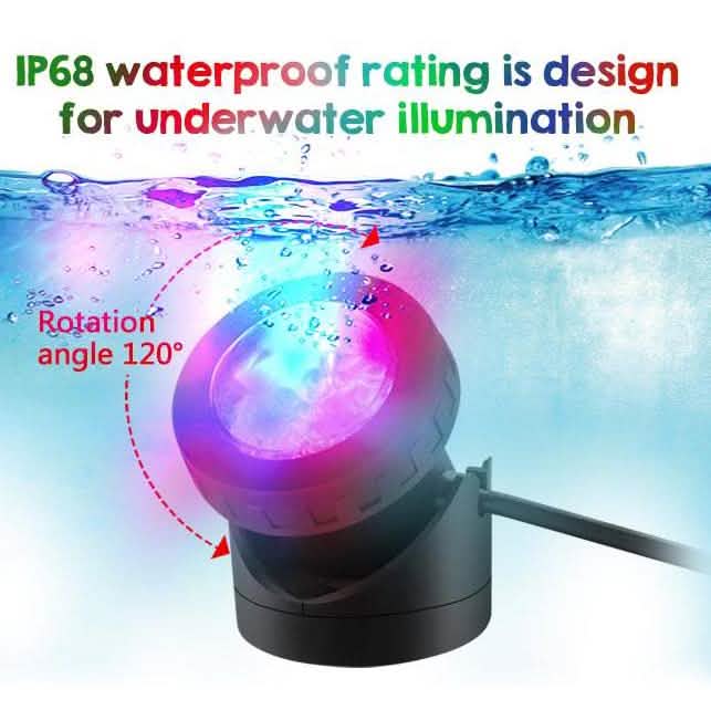 Projecteur sous-marin étanche 48 LED, Lampe submersible