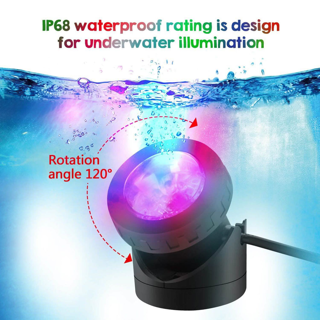 Projecteur sous-marin étanche 48 LED, Lampe submersible