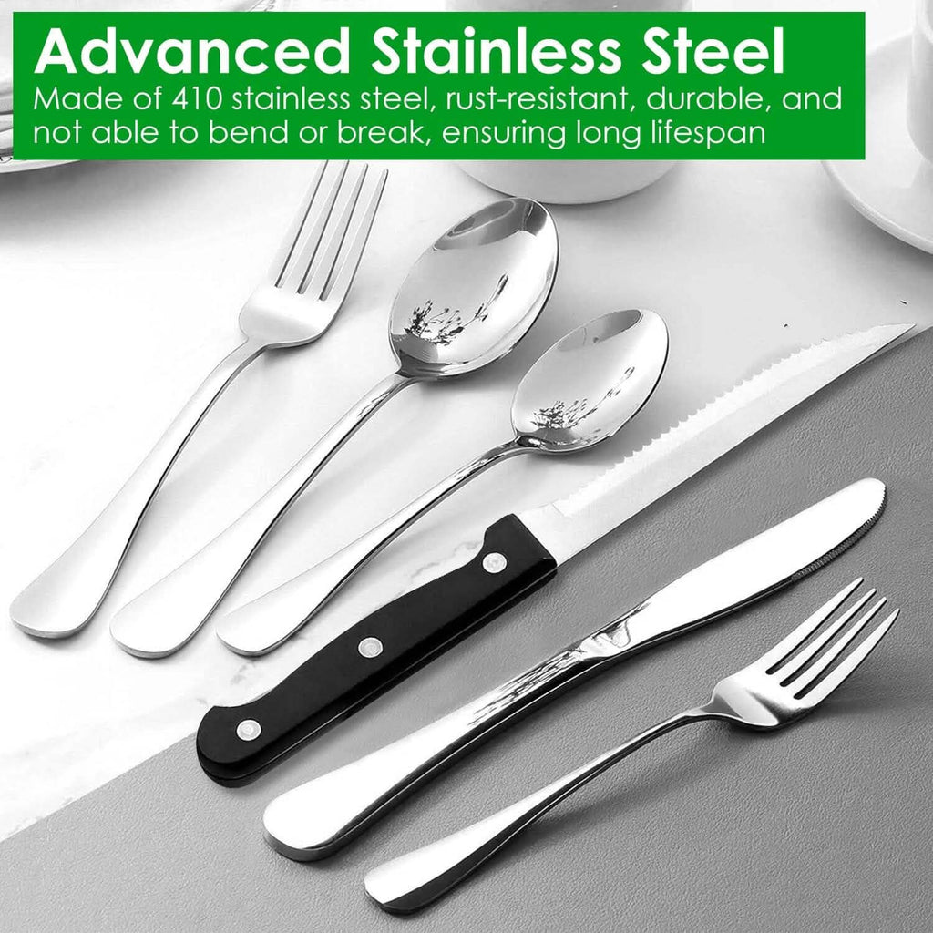 48-Piece: Stainless Steel Silverware Cutlery Set