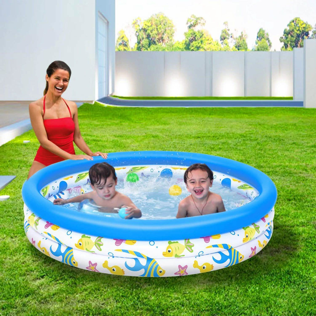 48×10 インフレータブルプール 3つのベルベット水抜きプラグ付き