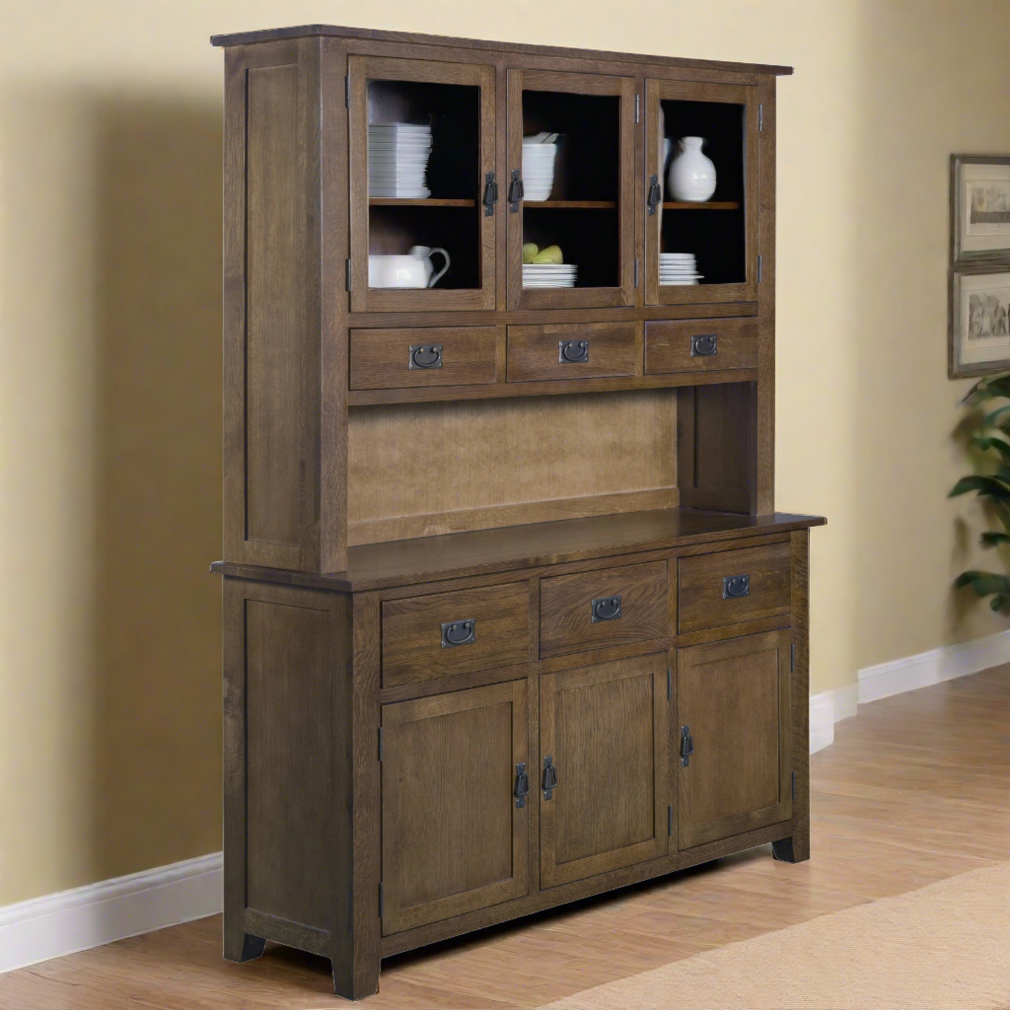 Mission Crofter 3 Drawer Nightstand - Walnut (AW)