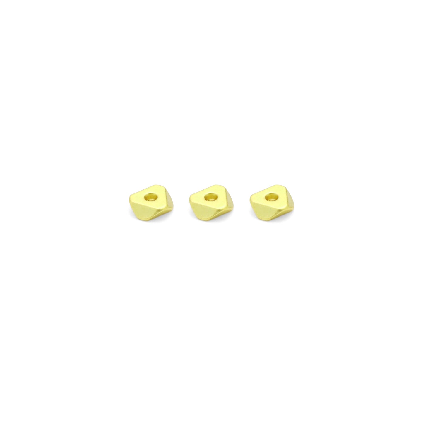 Matte Brushed Gold Flat Geometry Shape Spacer Beads, Sku#A202