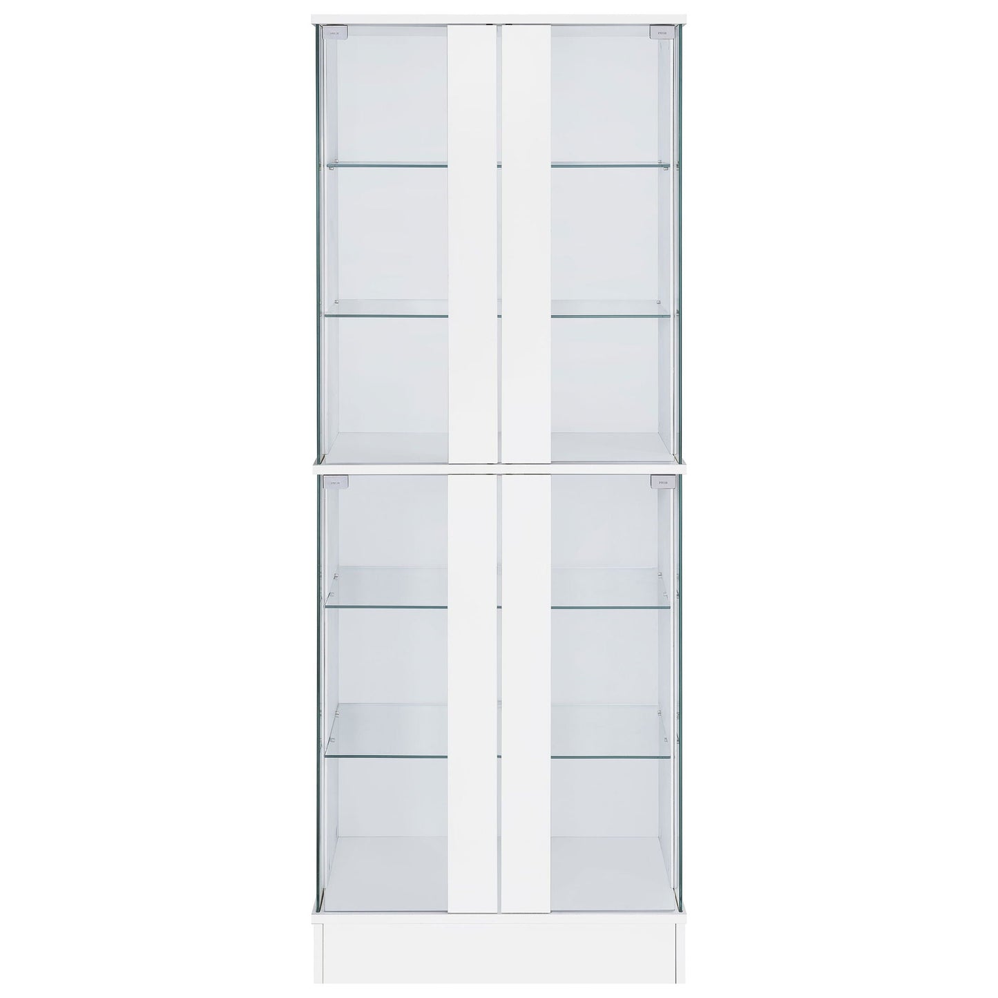 Cabra 4-door LED Curio Display Cabinet White High Gloss