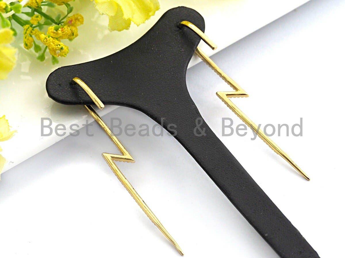 Colorful CZ Long Spike Dangle Earrings, Sku#J141